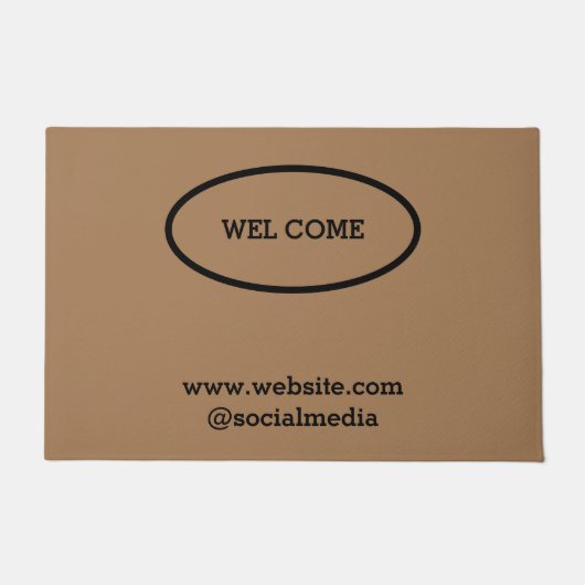 Paillasson Logo personnalisé simple et élégant ici société d (Devant)