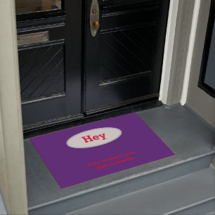 Paillasson Logo personnalisé simple et élégant ici société d