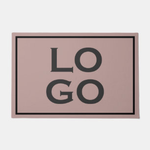 Paillasson Logo personnalisé sur Dusty Rose avec cadre
