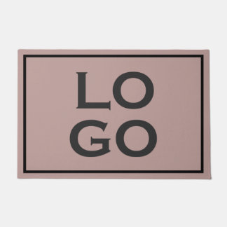 Paillasson Logo personnalisé sur Dusty Rose avec cadre