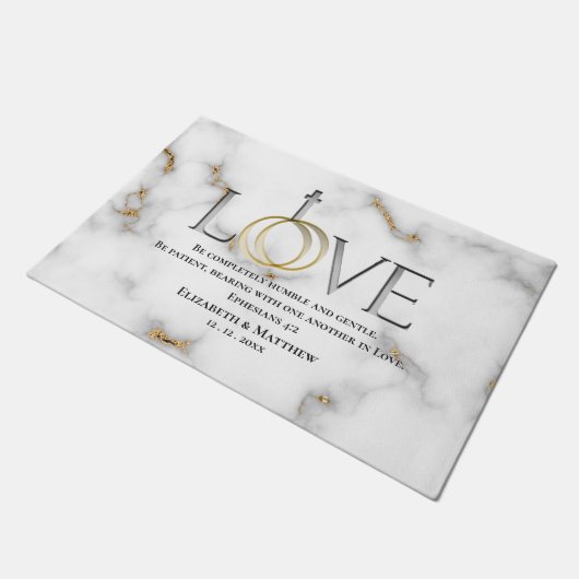 Paillasson Loin Bible Scripture Verse Ephésiens 4:2 (Incliné)