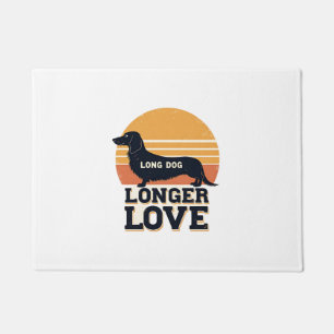 Paillasson Long Chien Amour Plus Long Vintage Dachshund Couch