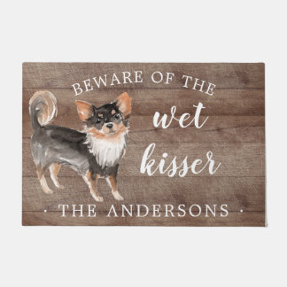 Paillasson Long Haired Chihuahua Porte personnalisée Mat