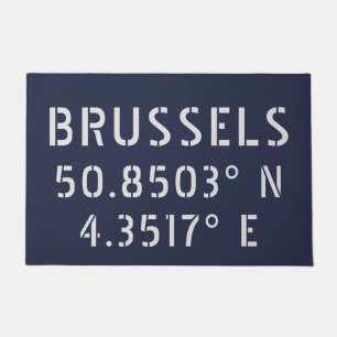 Paillasson Longitude de la latitude de Bruxelles
