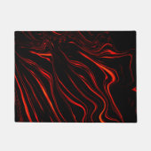 Paillasson Longue trace rouge sur l'arrière - plan noir (Devant)