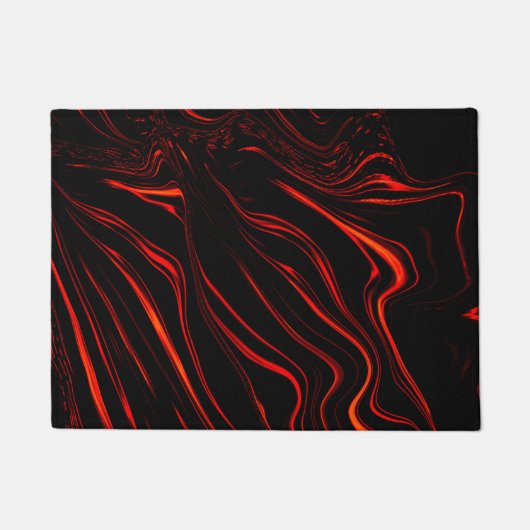 Paillasson Longue trace rouge sur l'arrière - plan noir (Devant)
