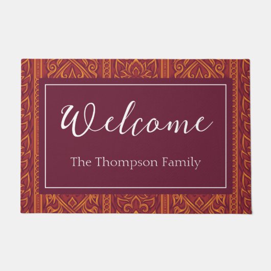 Paillasson Lotus Luxe Tapestry Motif - Le Lotus Blanc (Devant)