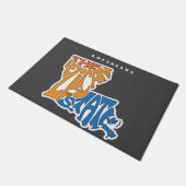 Paillasson Louisiane surnom Word Art (Incliné)