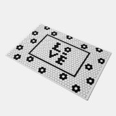 Paillasson Love Black and White Geometry Tile Design (Incliné)