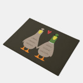 Paillasson Love Ducks | Cute Canards Couple Holding Mains (Incliné)