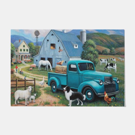 Paillasson Lovely Farm Life Mat, Farmer Cadeau (Devant)