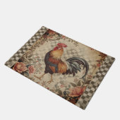 Paillasson Lovely Vintage Rooster and Flowers Pattern  (Incliné)
