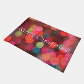 Paillasson Lumières colorées Bokeh Joyeux voeux de Noël (Incliné)