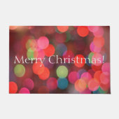 Paillasson Lumières colorées Bokeh Joyeux voeux de Noël (Devant)