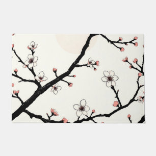 Paillasson Lune de Fleur de Cerisier Motif Minimaliste