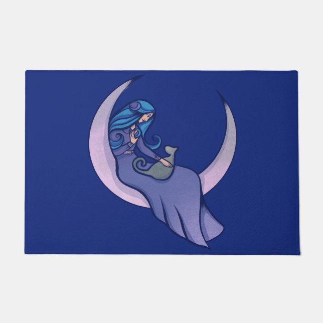 Paillasson Lune Sorcière LuneEnfant Pagan Wicca Art (Devant)