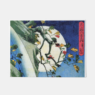 Paillasson Lune sur une cascade, Hiroshige, Ukiyo-e