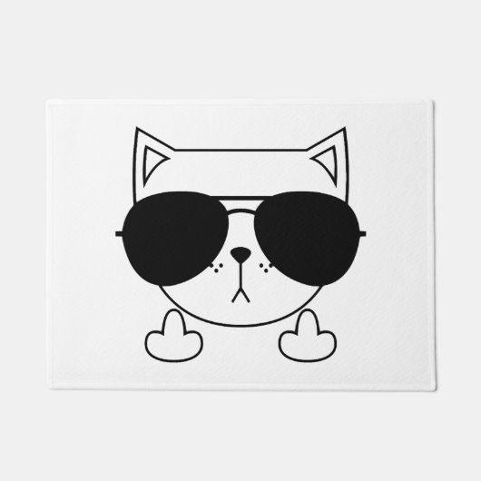 Paillasson Lunettes de soleil de chat (Devant)