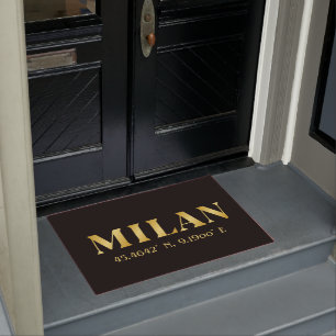 Paillasson Lux Gold Milan Latitude & Longitude Noir