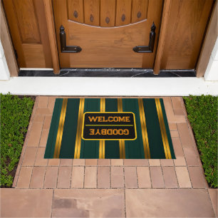 Paillasson Luxe Popular Green Gold Linen Texture Collection