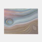 Paillasson Luxe Strata | Assiette rose Taupe bleu ardoise (Devant)