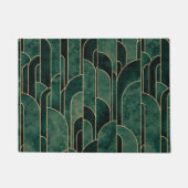 Paillasson Luxueux Motif Art déco Vert et Or (Devant)