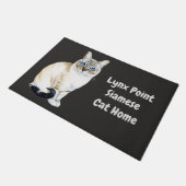 Paillasson Lynx Point Siamese Chat Personnalisé (Incliné)