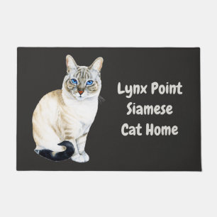 Paillasson Lynx Point Siamese Chat Personnalisé