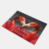 Paillasson M. et Mme Flamingos dans l'amour (Incliné)