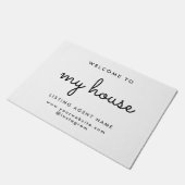 Paillasson Ma maison Immobilier Moderne Blanc Realmat Porte (Incliné)