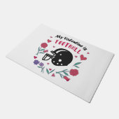 Paillasson Ma Saint Valentin est une carte postale Invitation (Incliné)