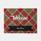 Paillasson MacBain Scottish Tartan Plaid Motif Hello (Devant)