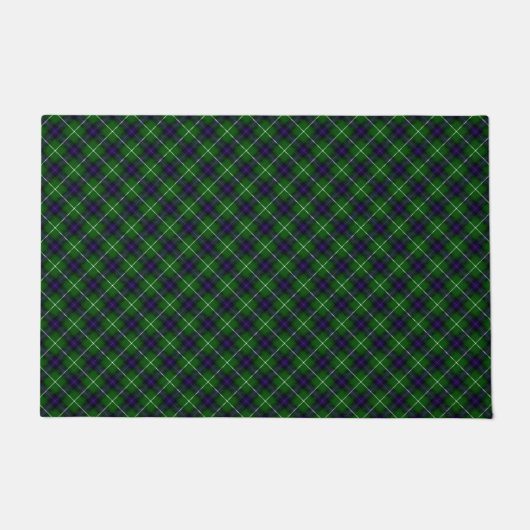 Paillasson MacDonald tartan bleu vert plaid (Devant)