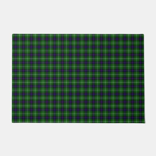 Paillasson MacDonald tartan bleu vert plaid (Devant)