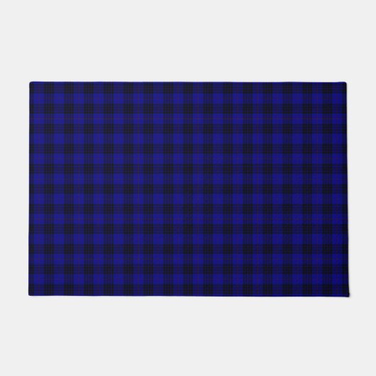Paillasson MacKay tartan bleu noir plaid (Devant)