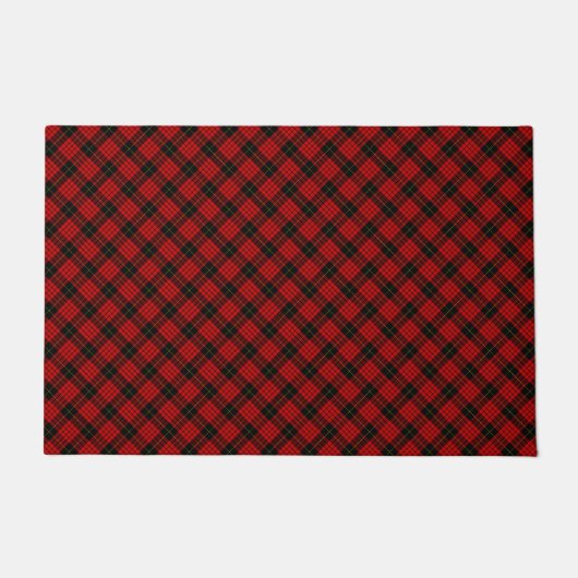 Paillasson MacQueen Tartan rouge et noir plaid (Devant)