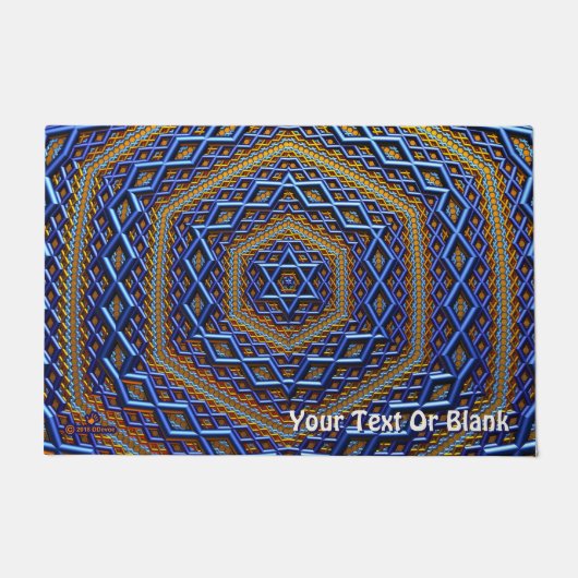 Paillasson Magène métallique orné David (Devant)