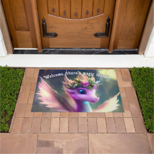 Paillasson Magie à l'intérieur - Dragon de fée violet