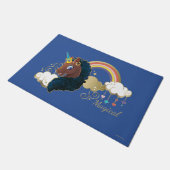 Paillasson Magique Unicorn Arc en ciel et nuages Design (Incliné)