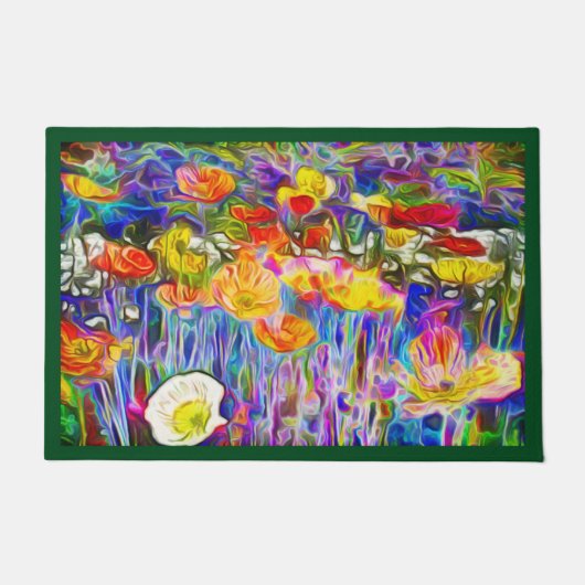 Paillasson Magnifique Art Colorful Poppies (Devant)
