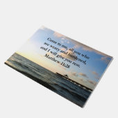 PAILLASSON MAGNIFIQUE MATTHEW 11:28 SCRIPTURE VERSE (Incliné)