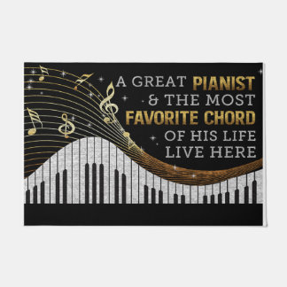 Paillasson Magnifique Pianist Doormat, Piano Players Cadeau