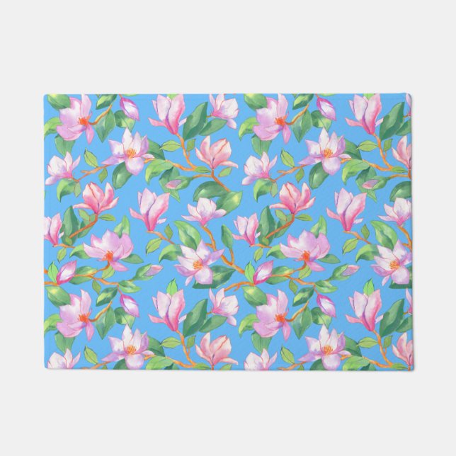 Paillasson Magnolia en fleurs dans le ciel (Devant)