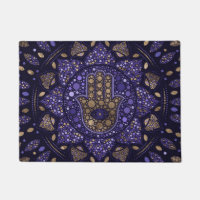 Main de Hamsa à Fatima à Lotus mandala