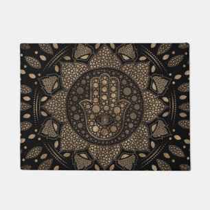 Paillasson Main de Hamsa à Fatima à Lotus mandala
