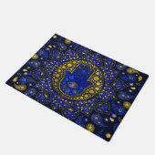 Paillasson Main Hamsa - Main de Fatima Dot Art Lapis Lazuli (Incliné)