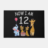 Paillasson Maintenant, j'ai 12 ans 12e anniversaire au Zoo (Devant)