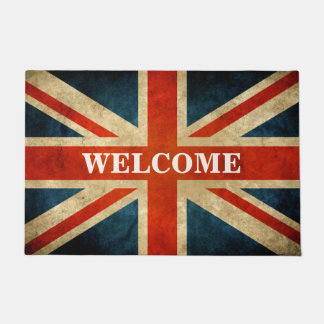 Paillasson Maison bienvenue d'Union Jack de drapeau