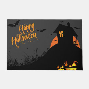 Paillasson Maison Chassée Nuit Effrayante & Joyeux Halloween