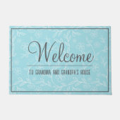 Paillasson Maison de grand-mère et grand-père Aqua et White (Devant)